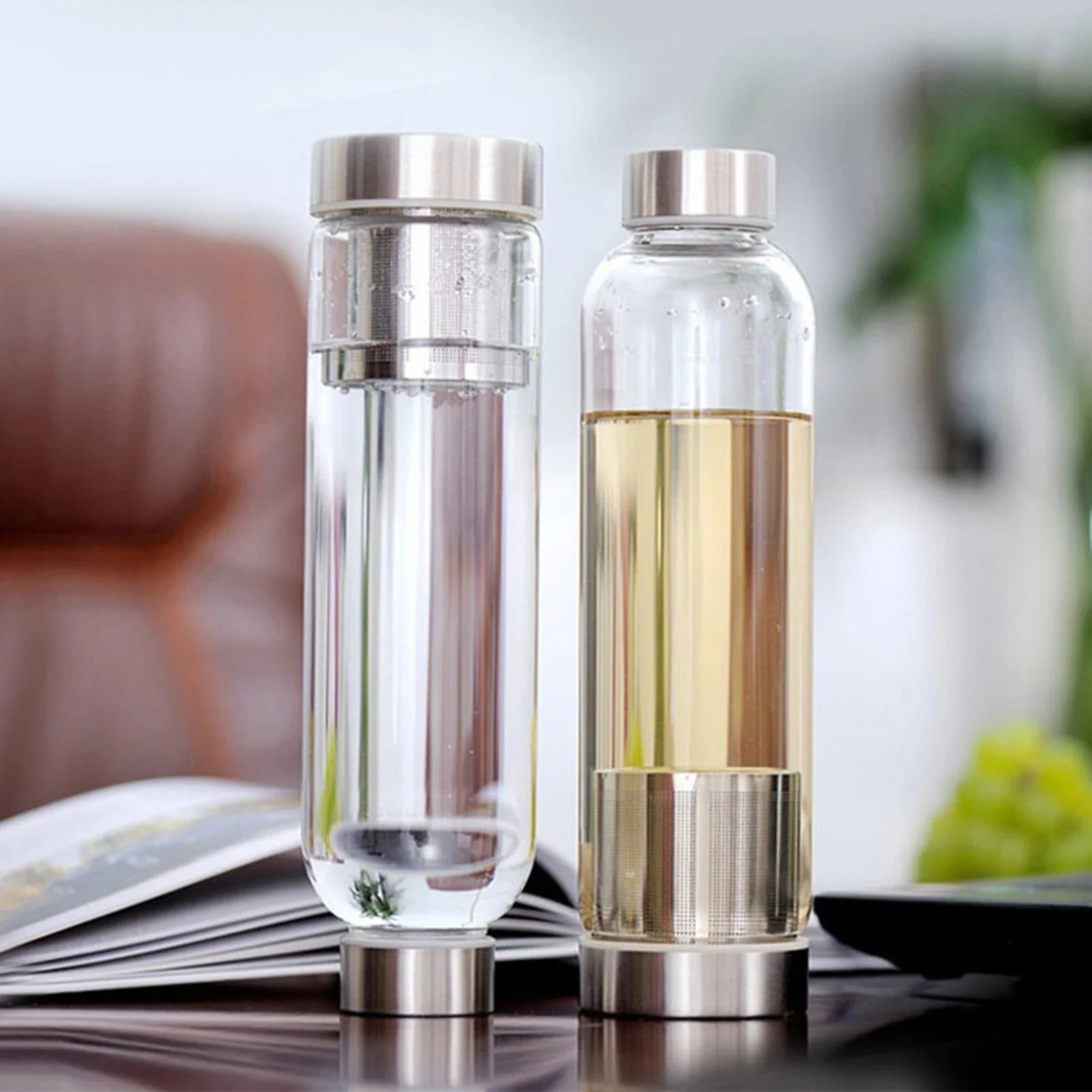 Outdoor Sport Glass Water Bottle - Cam Spor Su Şişesi, Çay Demleme