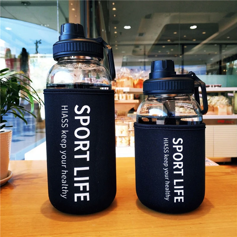 700ml/1000ml büyük kapasiteli  - Outdoor Sport Glass Water Bottle incelemesi ve fiyatı