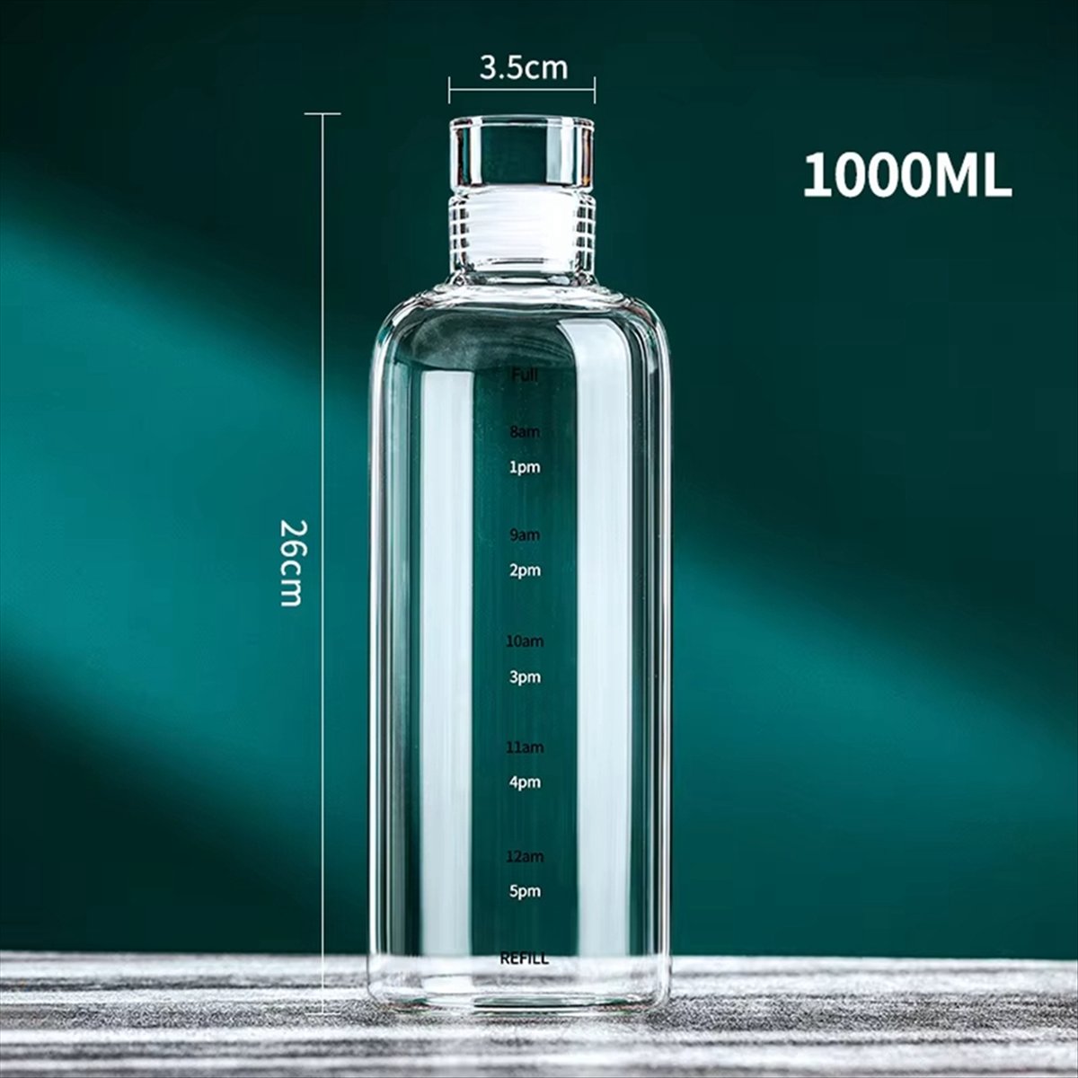 Tamam 1000ml Zaman Ölçekli Cam - Outdoor Sport Glass Water Bottle incelemesi ve fiyatı