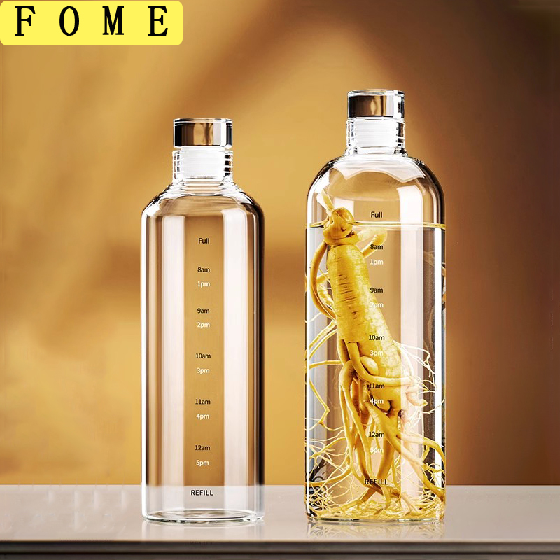 FOME 500/750/1000ml Zaman Ölçe - Outdoor Sport Glass Water Bottle incelemesi ve fiyatı
